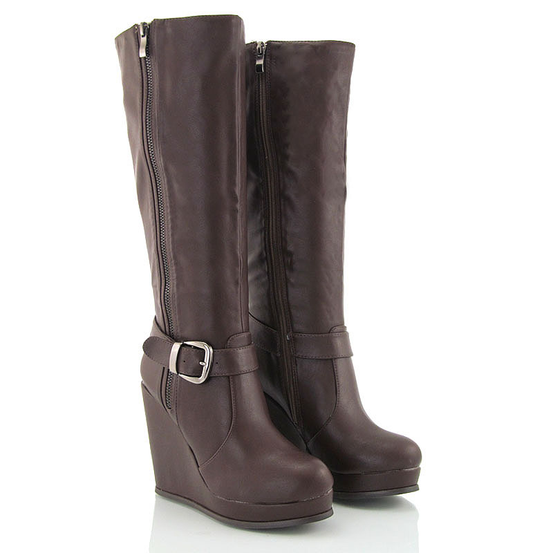 knee high wedge boots size 7